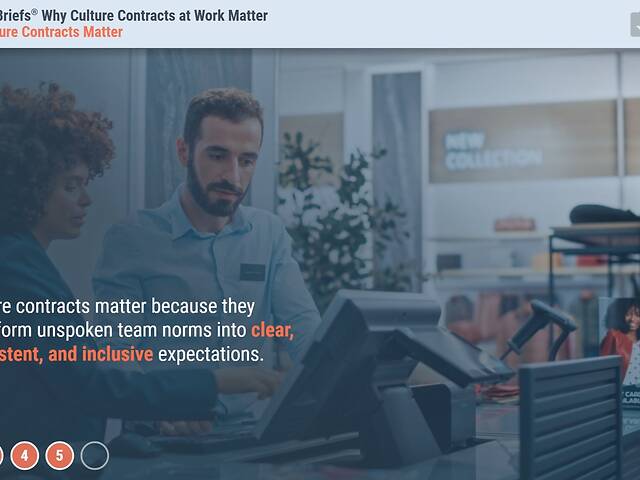TrainingBriefs® Why Culture Contracts at Work Matter
